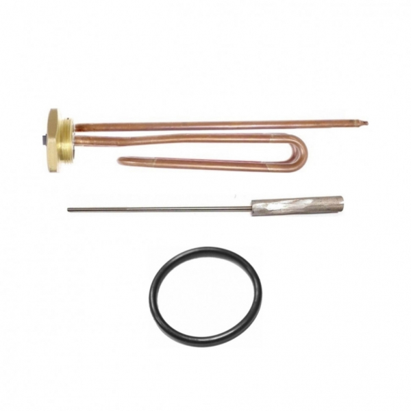 Комплект ТЭН 2,5кВт (2500Вт) RCT, резьбовой 42мм для Ariston, De Luxe, Real, Thermex + прокладка + анод, 20259K