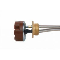 Комплект ТЭН для алюминиевого радиатора (батареи отопления) 1,5 кВт, левая резьба, нерж, D33, G1", L380мм, 220V + терморегулятор, Р15ТЛ