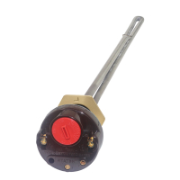 Комплект ТЭН для алюминиевого радиатора (батареи отопления) 1,5 кВт, левая резьба, нерж, D33, G1", L380мм, 220V + терморегулятор, Р15ТЛ