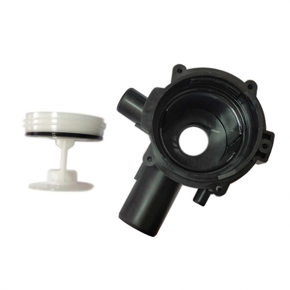 Набор 2 шт Улитка сливного насоса стиральной машины Bosch Maxx, Varioperfect, Logixx, Sensitive, Classixx, Siemens, 3 защёлки, с фильтром в сборе, KMP603BO