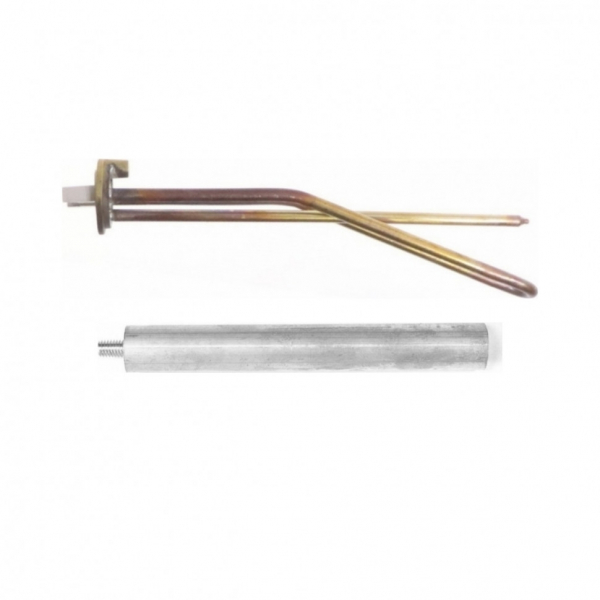 Комплект ТЭН 1,5кВт (1500Вт) RCF для водонагревателя Ariston, Thermex + анод, R184172K1