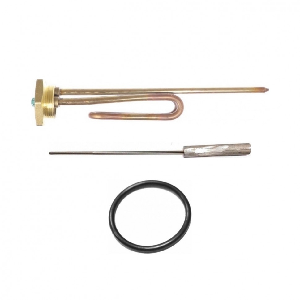 Комплект ТЭН 1,5кВт (1500Вт) RCT резьбовой 42мм для Real BM 390, Ariston, De Luxe, Thermex + прокладка + анод, 182315K