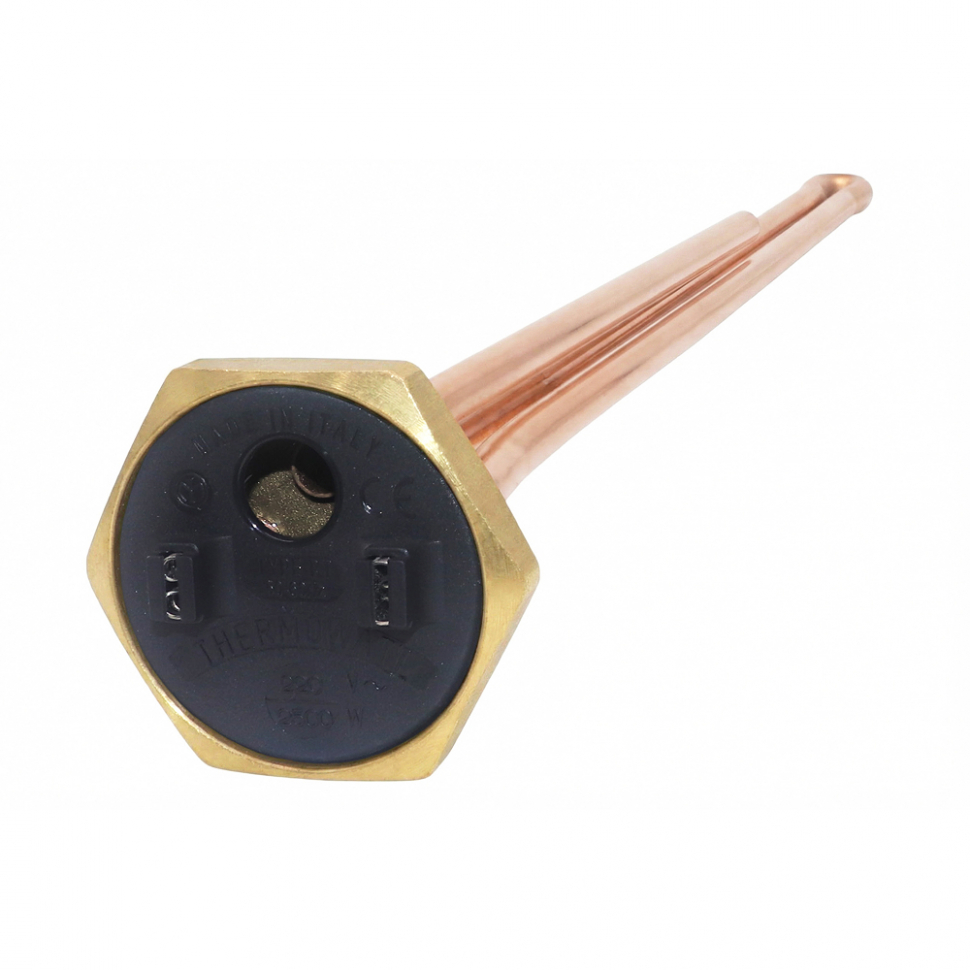 ТЭН для чугунной батареи отопления (радиатора) 2,5 кВт, медь, D42, G1 1/4", L445мм, 220V, TW, 3400070