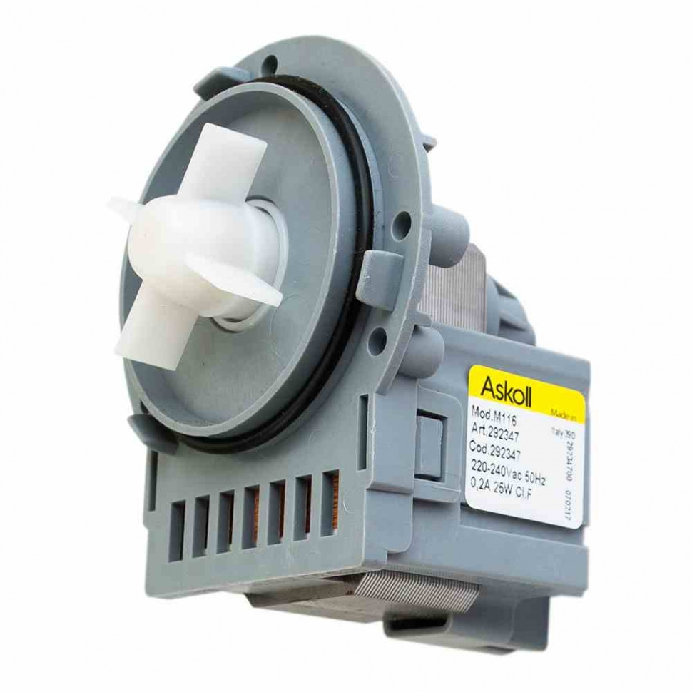 Сливной насос (помпа) для стиральной машины AEG, Ariston, Gorenje, Zanussi, Askoll M116, 25W/40W, 3 винта, Р014 Сливной насос (помпа) для стиральной машины AEG, Ariston, Gorenje, Zanussi, Askoll M116, 25W/40W, 3 винта, Р014
